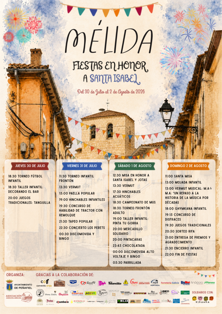 Cartel Fiestas en Honor a Santa Isabel 2026