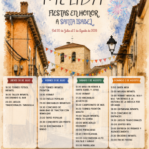 Cartel Fiestas en Honor a Santa Isabel 2026